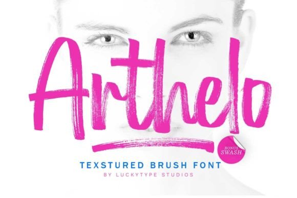 Arthelo: A Bold Brush Font for Expressive Digital Design