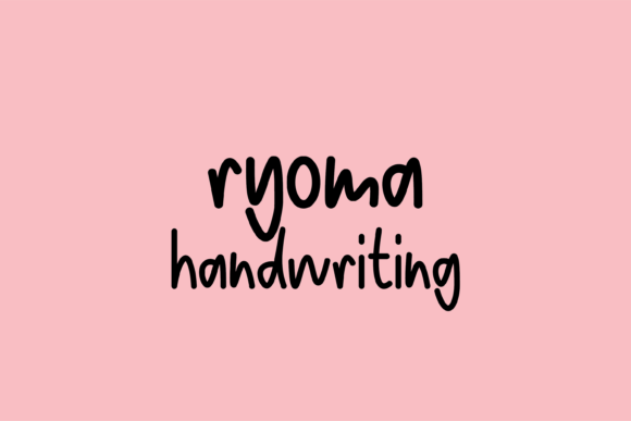 Ryoma: A Friendly Handwritten Font for Marketers and Creators